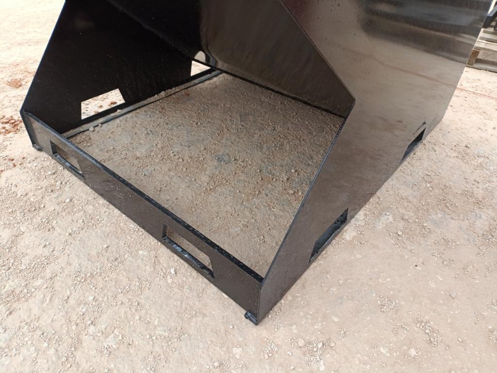 Unused 1.5 CY. Skid Steer Hopper w/Fork Pockets