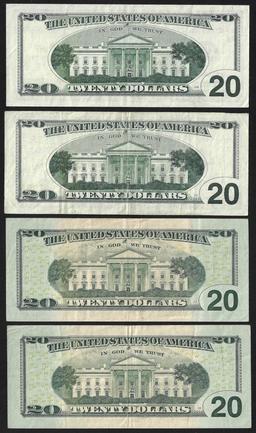 Lot of 1996 & 2004A $20 Federal Reserve Star Notes