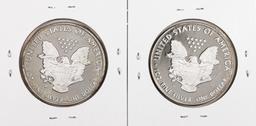 Lot of (2) 2010-W $1 Proof American Silver Eagle Coins