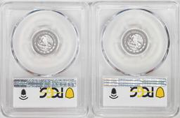 Lot of (2) 2017-Mo Mexico Proof 1/10 oz Silver Libertad Coins PCGS PR70DCAM