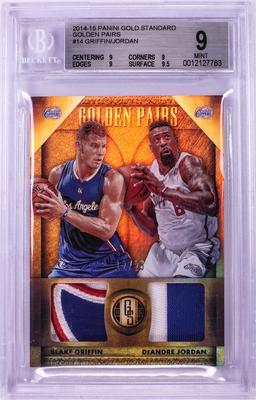 2014 Panini Gold Standard Blake Griffin & De'Andre Jordan NBA Card #14 BGS Mint 9