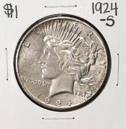 1924-S $1 Peace Silver Dollar Coin