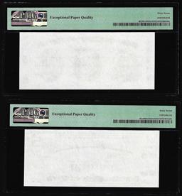 Set of Giori Test Note Washington & Lincoln Memorial PMG Superb Gem Unc 67EPQ