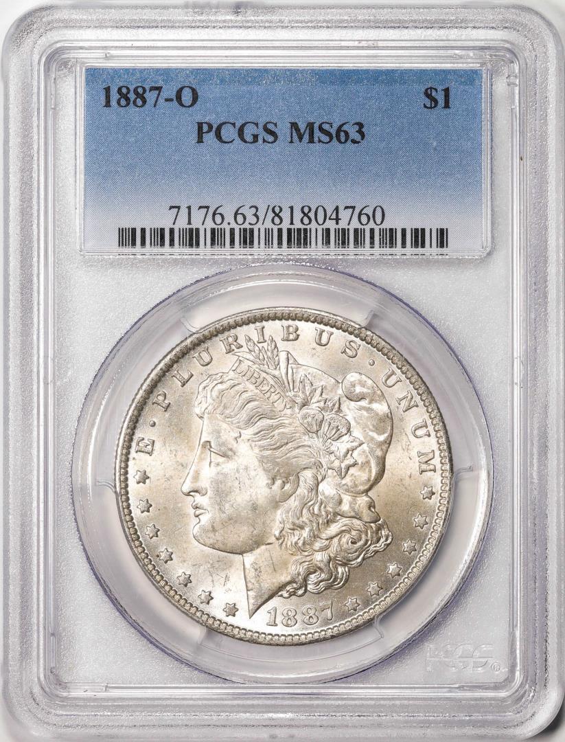 1887-O $1 Morgan Silver Dollar Coin PCGS MS63