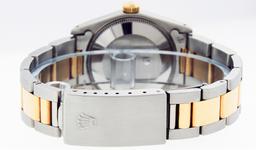 Rolex Ladies Midsize Two Tone Champagne Index Datejust Wristwatch