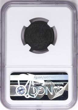 1795 No Pole Thin C-6a Liberty Cap Half Cent Coin NGC Fine Details