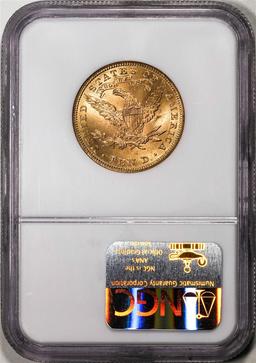 1901 $10 Liberty Head Eagle Gold Coin NGC MS65