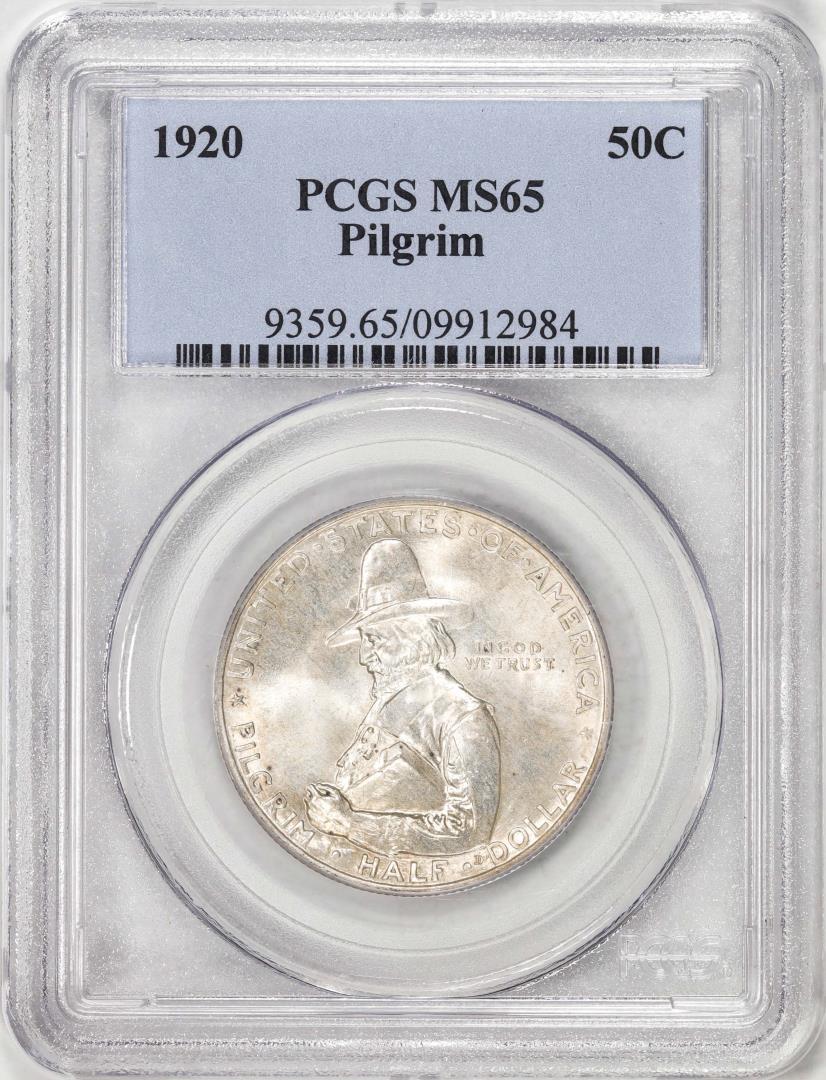 1920 Pilgrim Tercentenary Commemorative Half Dollar Silver Coin PCGS MS65