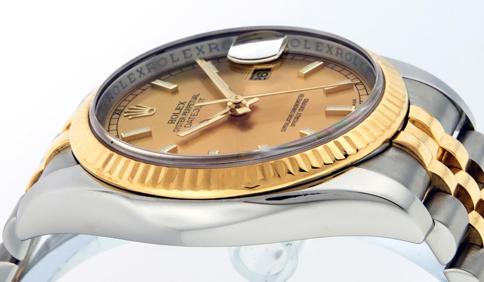 Rolex Men's Two Tone Champagne Index Datejust Wristwatch