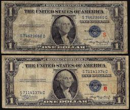 Pair of 1935A $1 Experimental "R" & "S" Silver Certificate Notes