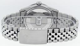 Rolex Mens Stainless Steel Diamond Datejust Wristwatch