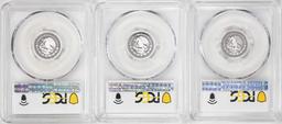 Lot of 2016-2018-Mo Mexico Proof 1/10 oz Silver Libertad Coins PCGS PR69DCAM