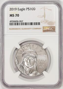 2019 $100 Platinum American Eagle Coin NGC MS70