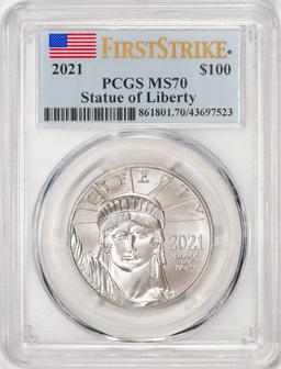 2021 $100 Platinum American Eagle Coin PCGS MS70 First Strike