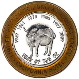 .999 Silver Sam Boyd's California Hotel $10 Casino Limited Edition Gaming Token