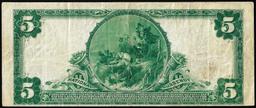 1902 $5 Commercial NB of Shreveport, Louisiana CH# 3600 National Currency Note