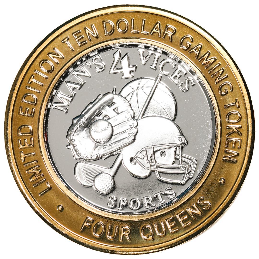 .999 Silver Four Queens Casino Hotel Las Vegas $10 Limited Edition Gaming Token