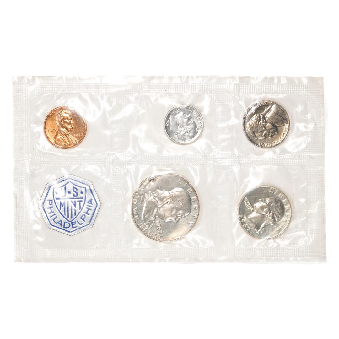 1962 (5) Coin Proof Set in Original Cellophane