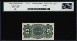 1863 Fourth Issue 15 Cents Fractional Currency Note Fr.1267 Legacy Very Fine 35