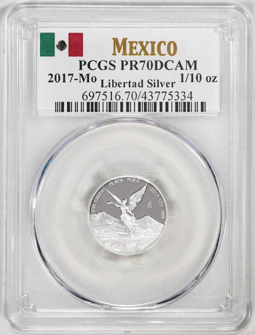 2017-Mo Mexico Proof 1/10 oz Silver Libertad Coin PCGS PR70DCAM