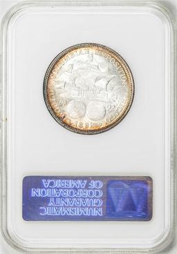 1892 Columbian Exposition Commemorative Half Dollar Coin NGC MS65 Amazing Toning