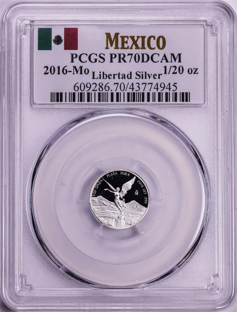 2016-Mo Mexico Proof 1/20 oz Silver Libertad Coin PCGS PR70DCAM