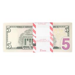 Pack of (100) 2017A $5 Federal Reserve STAR Notes Atlanta - Mostly Consecutive