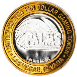 .999 Silver Palms Casino Las Vegas, NV $10 Casino Limited Edition Gaming Token