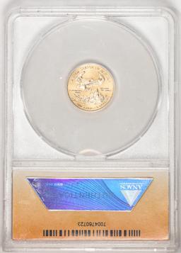 2012 $5 American Gold Eagle Coin ANACS MS70 First Day of Issue