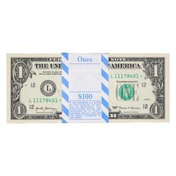 Pack of (100) Consecutive 2017 $1 Federal Reserve STAR Notes San Francisco