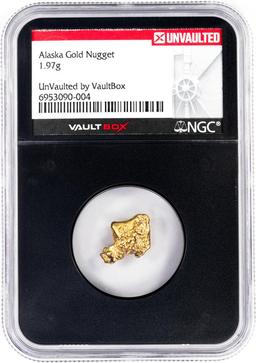 1.97 Gram Alaska Gold Nugget NGC Vaultbox Unvaulted