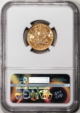 1893 $5 Liberty Head Half Eagle Gold Coin NGC MS64