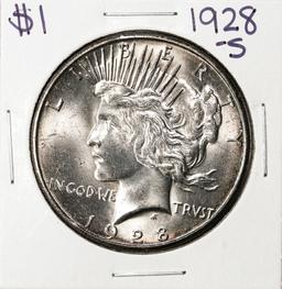 1928-S $1 Peace Silver Dollar Coin