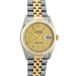 Rolex Men's Two Tone Champagne Jubilee Datejust Wristwatch