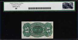 1863 Fourth Issue Fifteen Cents Fractional Note Fr.1271 Legacy Extremely Fine 40