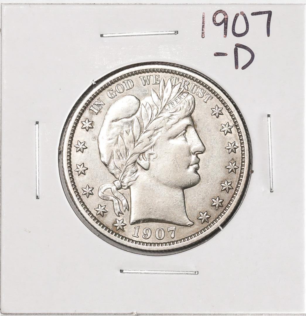 1907-D Barber Half Dollar Coin