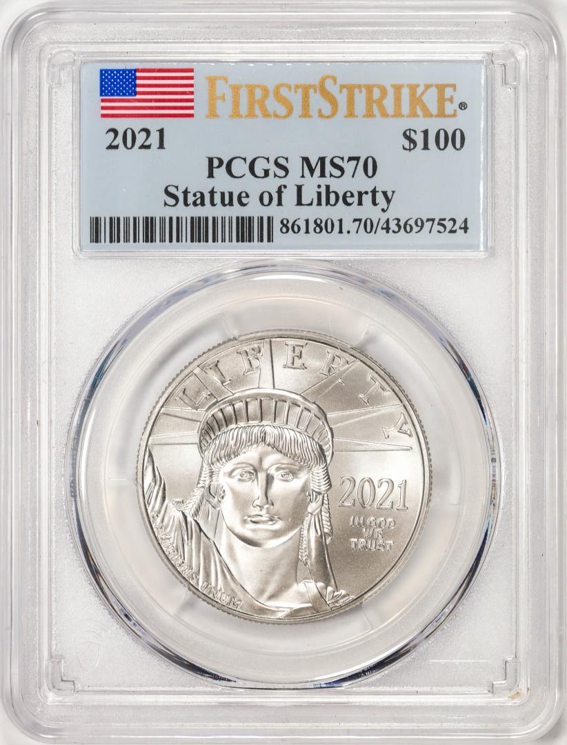 2021 $100 Platinum American Eagle Coin PCGS MS70 First Strike