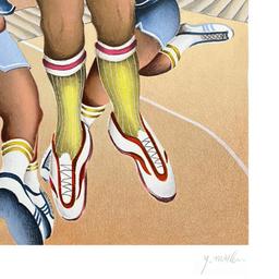 Yuval Mahler "Basketball" Limited Edition Serigraph On Paper