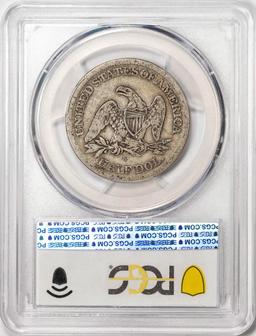 1865-S Seated Liberty Half Dollar Coin PCGS F12