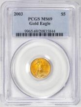 2003 $5 American Gold Eagle Coin PCGS MS69