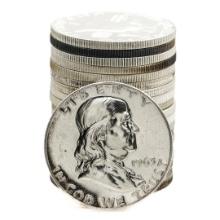 Roll of (20) Proof 1963 Franklin Half Dollar Coins