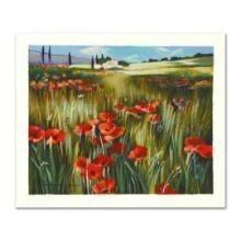 Yuri Dupond "Red Meadow" Limited Edition Mixed Media on Canvas