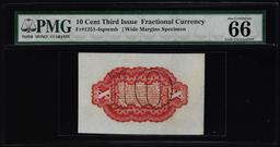 Third Issue Ten Cents Specimen Fractional Note Fr.1251-4sp PMG Gem Uncirculated 66EPQ