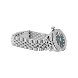 Rolex Ladies Stainless Steel Diamond Datejust Wristwatch