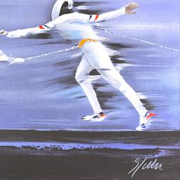 Victor Spahn "Fencing" Limited Edition Lithograph on Paper