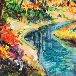 Dimitri Polak (1922-2008) "Autumn Stream" Limited Edition Serigraph on Canvas