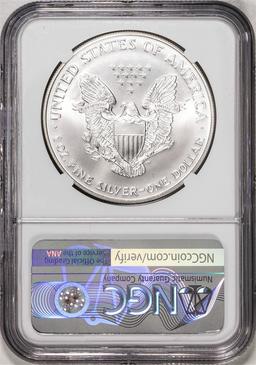 2000 $1 American Silver Eagle Coin NGC MS70