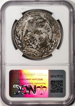 1868MO PH Mexico 8 Reales Silver Coin NGC Chopmarked