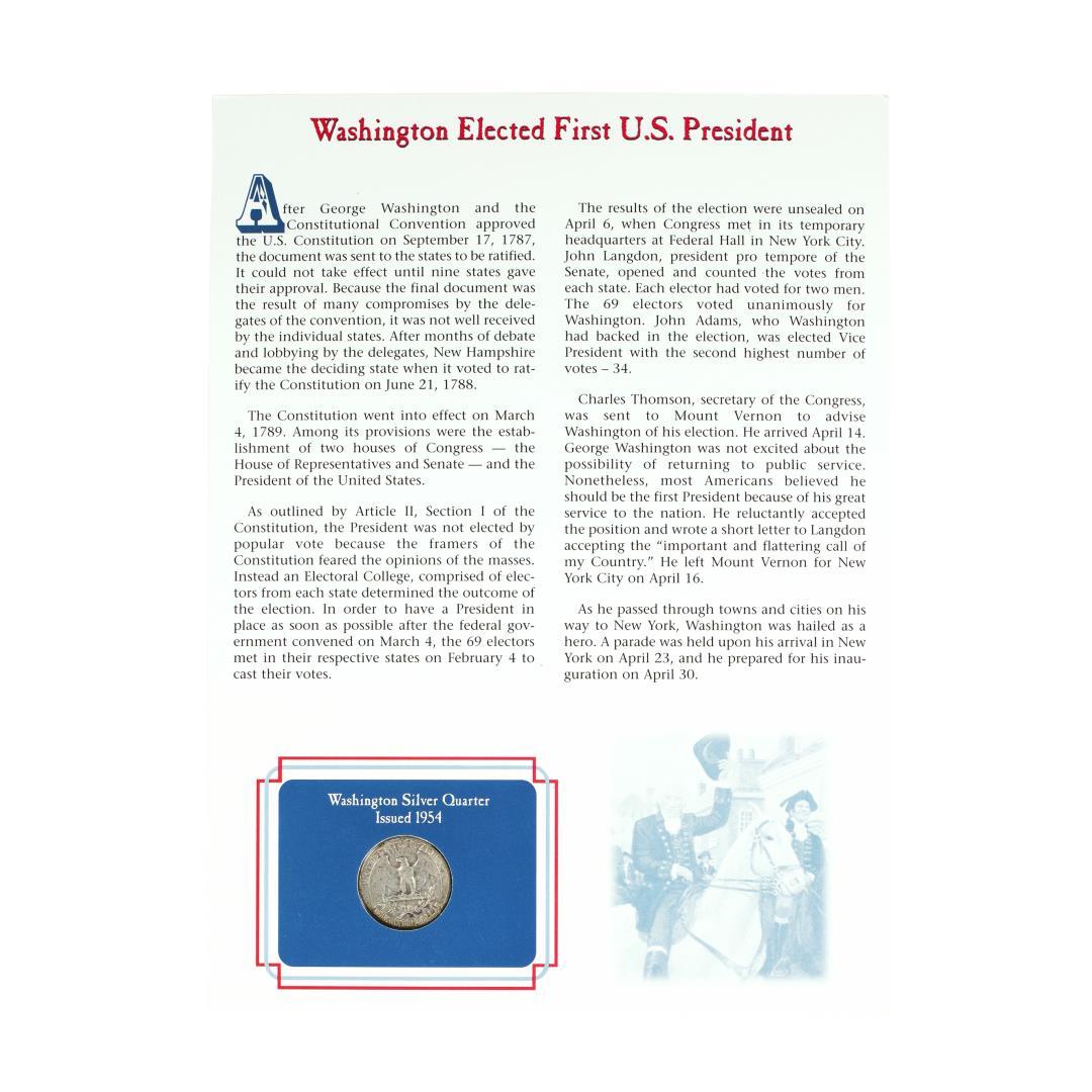 Lot of (4) Washington Quarter & Stamp Sets