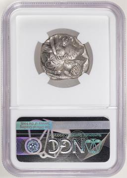 Attica, Athens c.440-404 BC AR Tetradrachm Athenian Owl Ancient Coin NGC AU